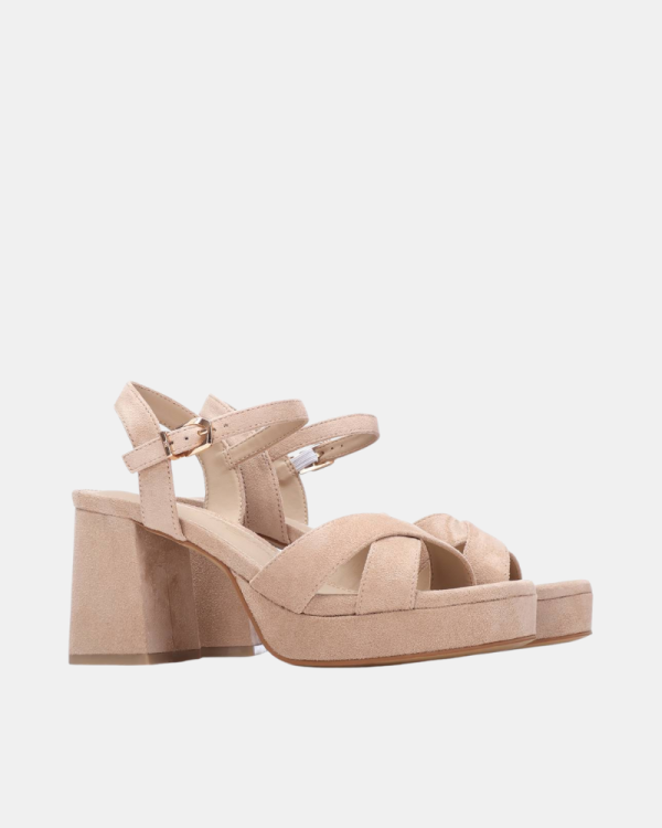 Sandalias Fiesta Abiertas Mujer XTI Beige 145288
