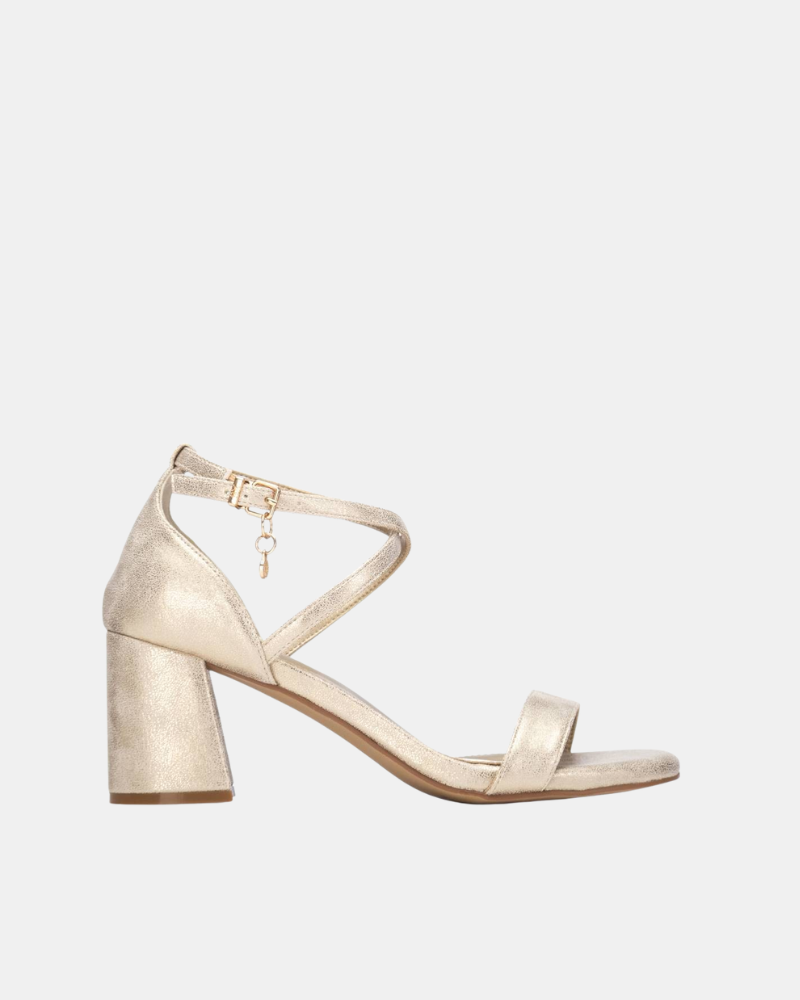 Sandalias Fiesta Abiertas Mujer XTI Oro 145295
