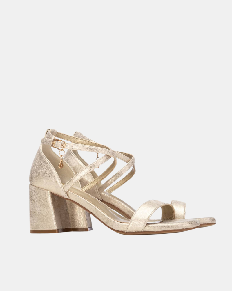 Sandalias Fiesta Abiertas Mujer XTI Oro 145295