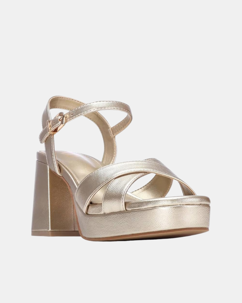 Sandalias Fiesta Abiertas Mujer XTI Oro 145288