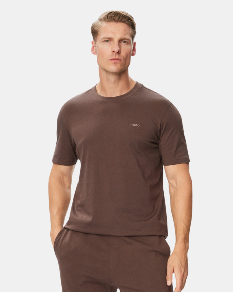 Camisetas Manga curta Homem HUGO Castanho 50466158 DEERO222