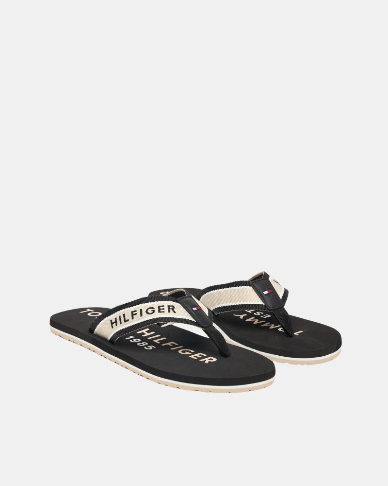 Sandálias de dedo Chinelos Homem TOMMY HILFIGER Preto FM0FM05805BDS