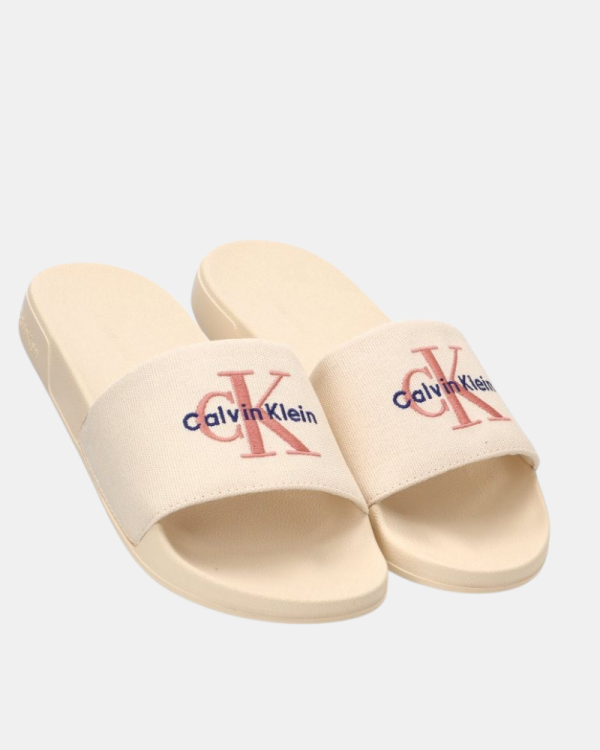 Sandalias Abiertas Chancletas Mujer CALVIN KLEIN Blanco HW0HW02958AEF
