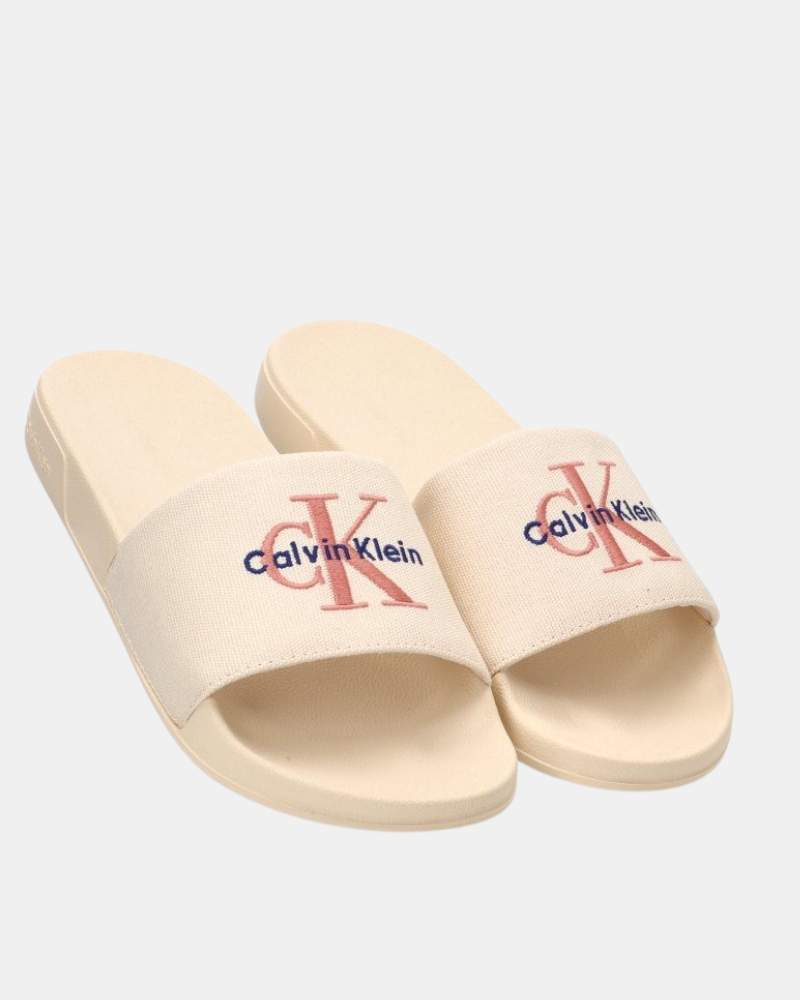 Sandalias Abiertas Chancletas Mujer CALVIN KLEIN Blanco HW0HW02958AEF