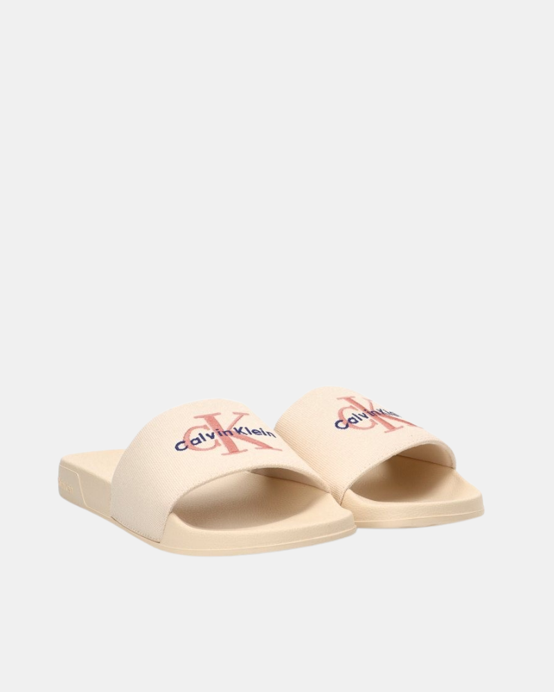Sandalias Abiertas Chancletas Mujer CALVIN KLEIN Blanco HW0HW02958AEF