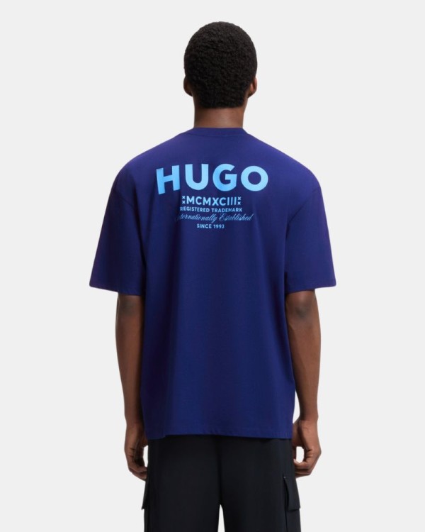 Camisetas de manga curta Homem HUGO Azul 50509776 NALONO