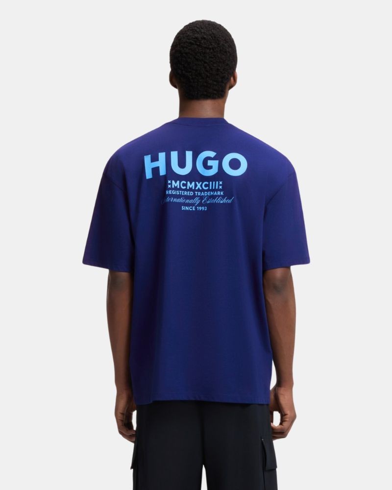 Camisetas de manga curta Homem HUGO Azul 50509776 NALONO