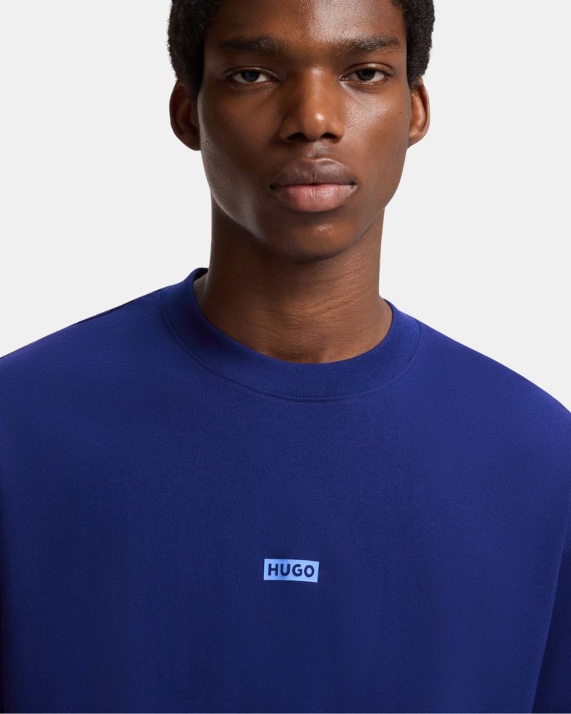 Camisetas de manga curta Homem HUGO Azul 50509776 NALONO