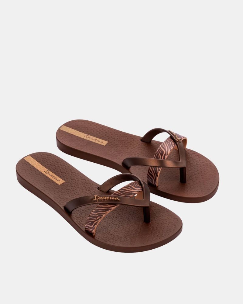 Chinelos de dedo abertos para mulher IPANEMA Castanhos 83673 KIREI
