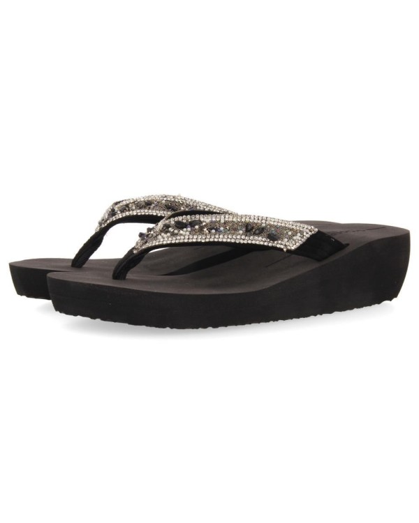  Sandalias De dedo Chancletas Mujer GIOSEPPO Negro 65731 MEZZAGO