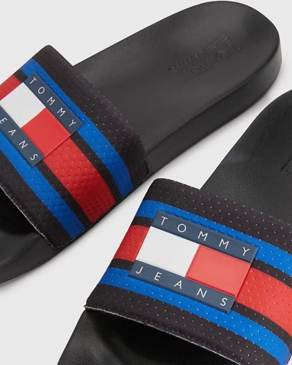 Sandálias Chinelos Homem TOMMY HILFIGER Preto EM0EM01111BDS