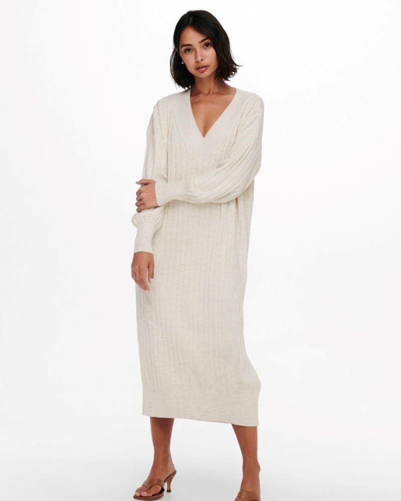  Vestidos  Manga larga Mujer ONLY Beige 15236372 NEW TESSA