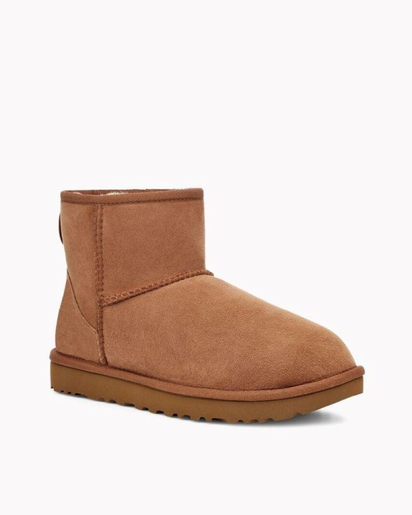 Botas de Pele Australiana Mulher UGG Castanho 1016222 CLASSIC MINI