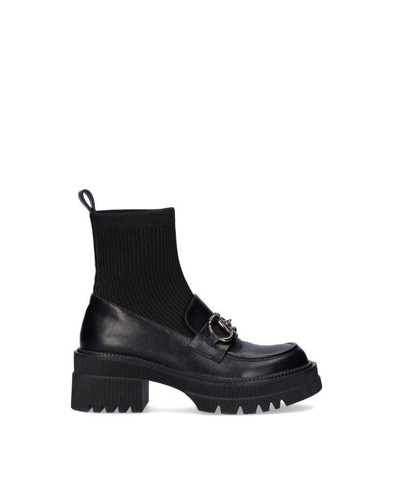  Zapatos Mocasines Mujer EXE Negro B079 H227