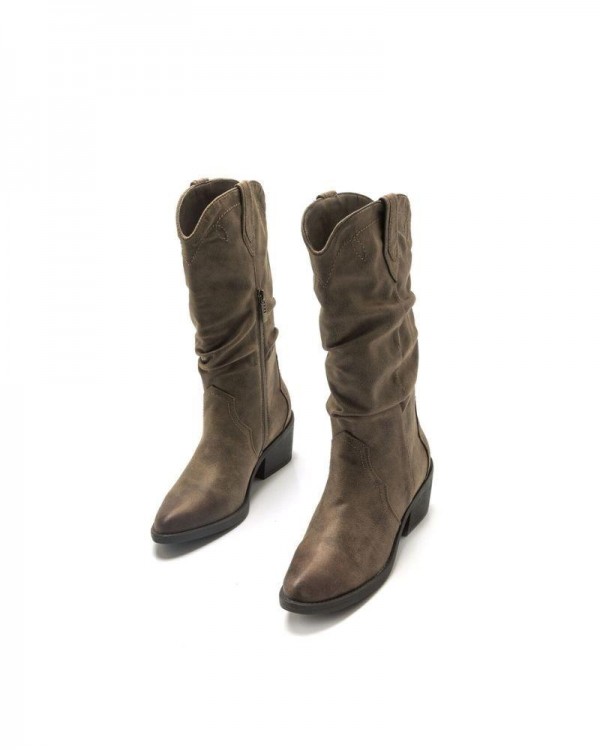  Botas Cowboy Mujer MUSTANG Beige 51971 COWBOY