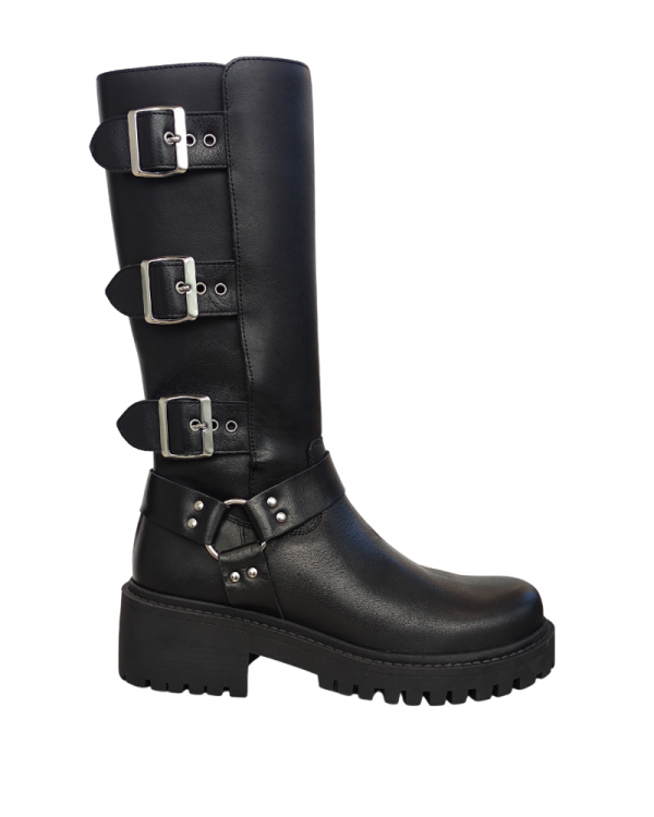 Botas Militares Mulher RKS Preto MOTORA 3 FIVELAS