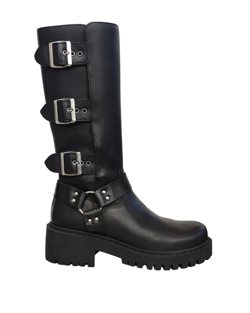 Botas Militares Mulher RKS Preto MOTORA 3 FIVELAS