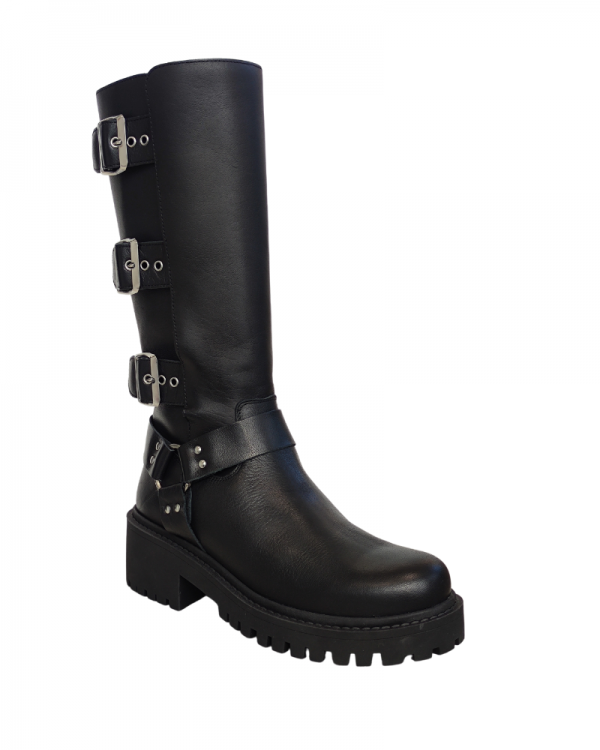 Botas Militares Mulher RKS Preto MOTORA 3 FIVELAS