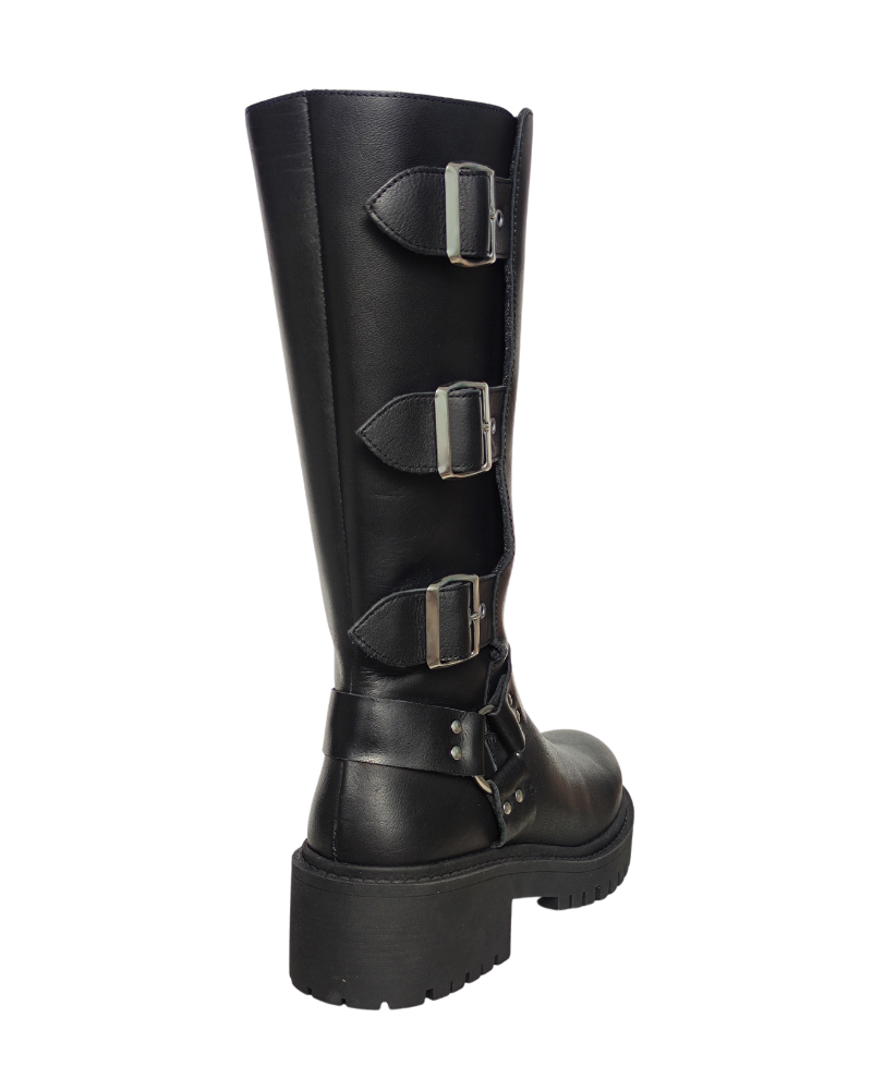 Botas Militares Mulher RKS Preto MOTORA 3 FIVELAS