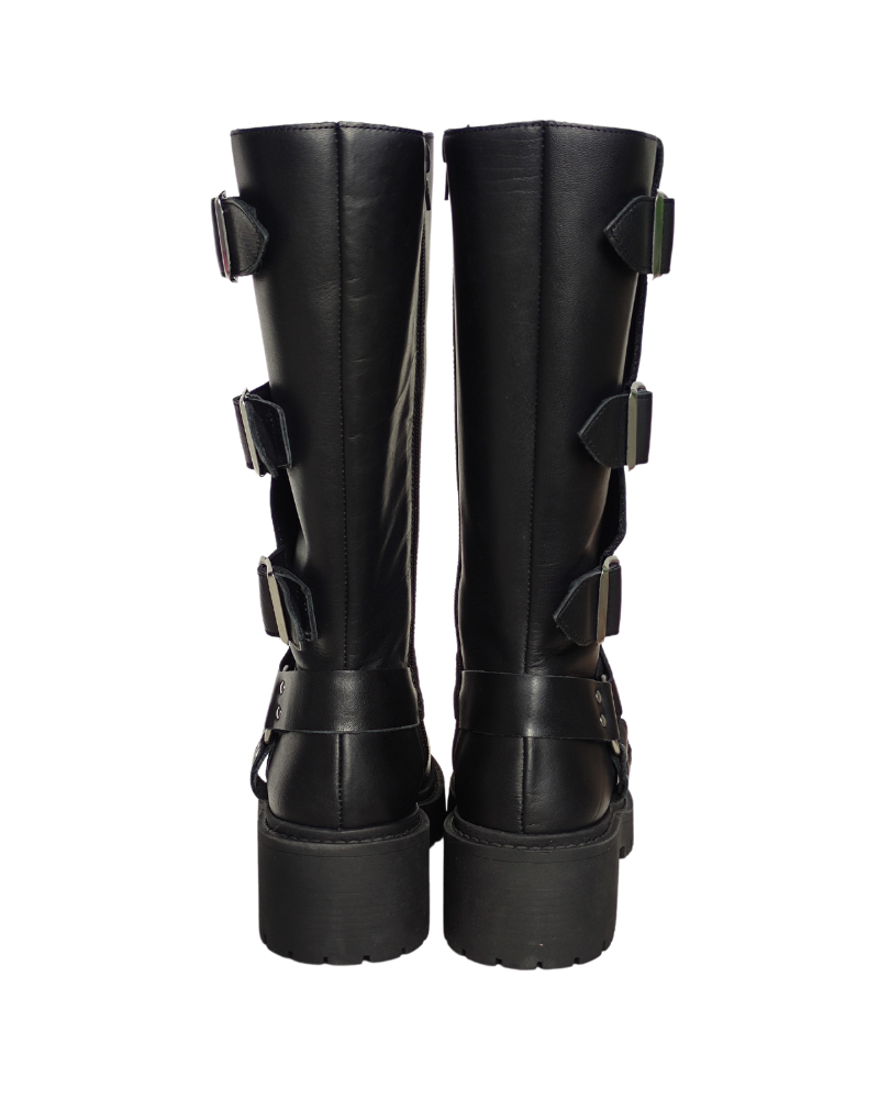 Botas Militares Mulher RKS Preto MOTORA 3 FIVELAS