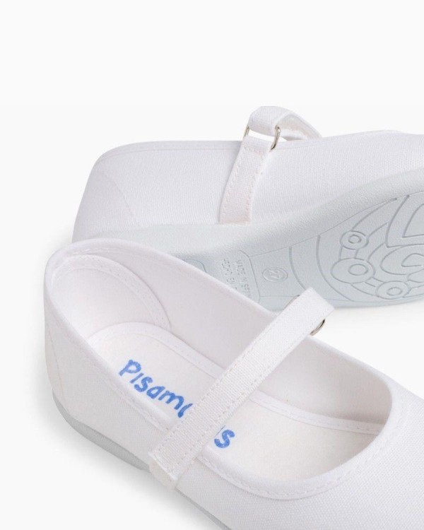  Zapatos Bailarinas Infantil Pisamonas Blanco 0322