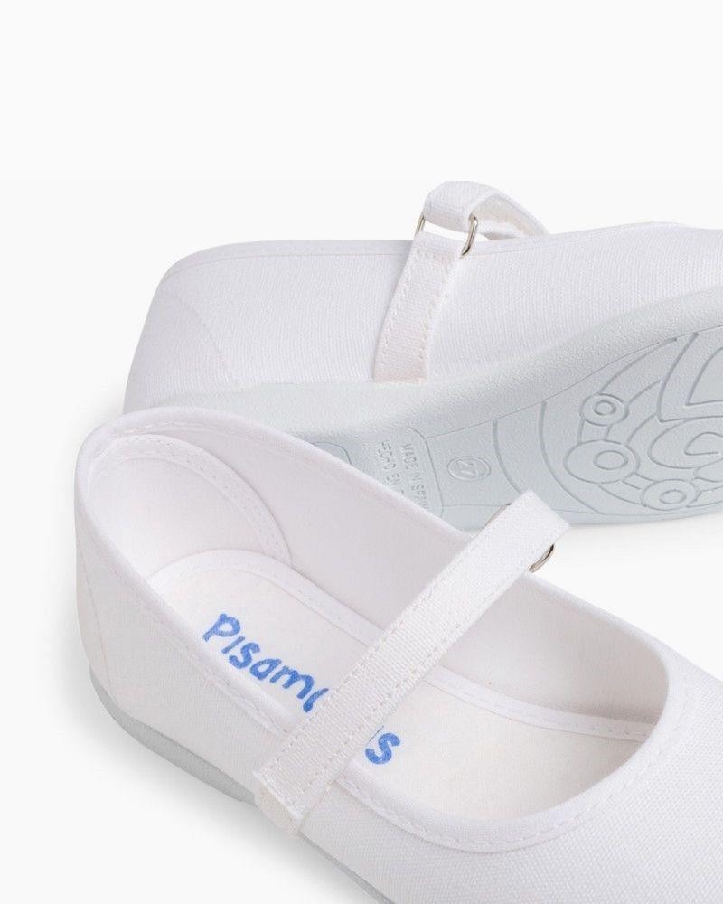 Sapatos Bailarinas Infantil Pisamonas Branco 0322