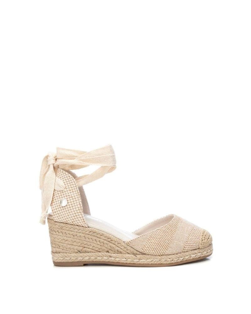 Sandalias con cuña alpargatas beige REFRESH, elegantes y cómodas