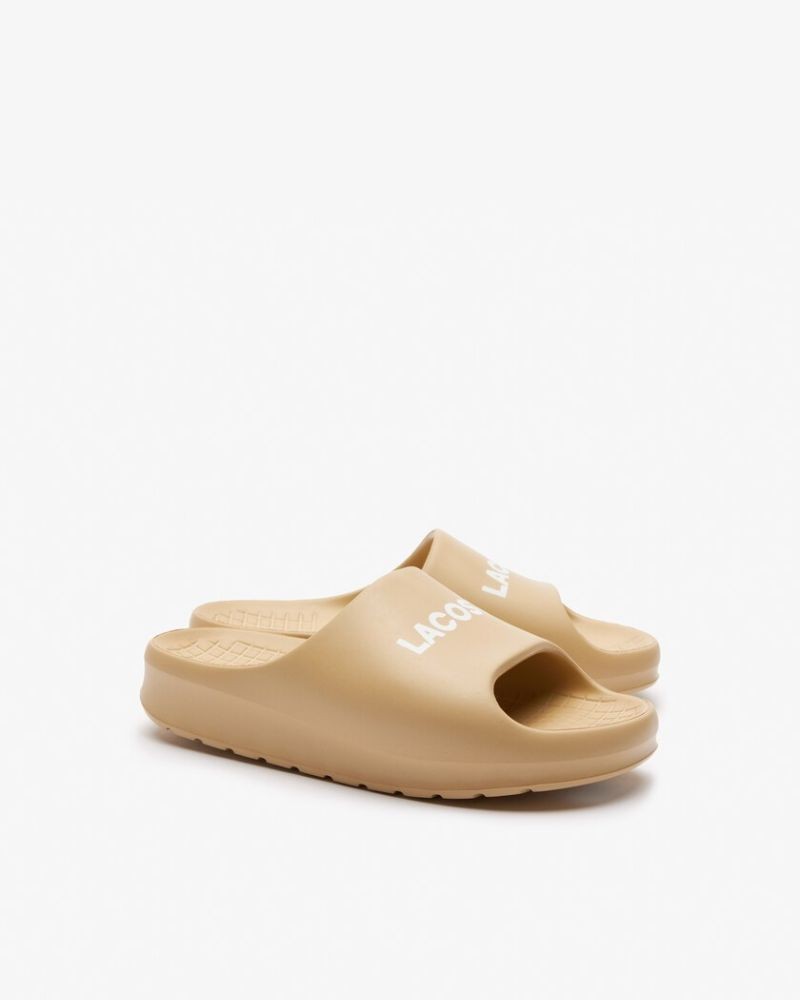  Sandalias Chancletas Mujer LACOSTE Marrón 47CFA0020 SERVE SLIDE