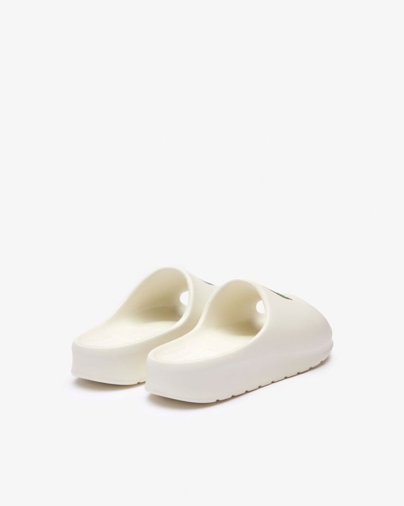  Sandalias Abiertas Chancletas Mujer LACOSTE Blanco 46CFA0028 SERVE SLIDE