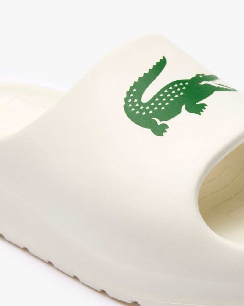  Sandalias Abiertas Chancletas Mujer LACOSTE Blanco 46CFA0028 SERVE SLIDE