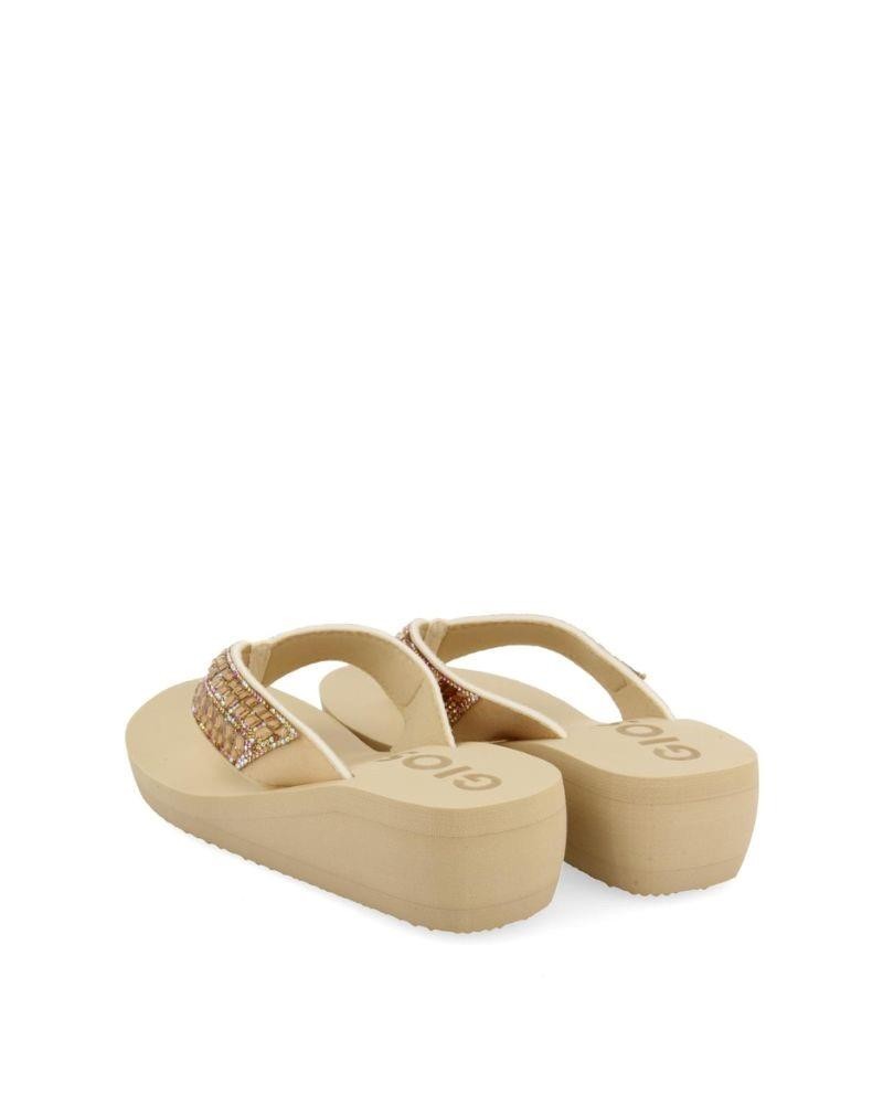  Sandalias Chancletas Mujer GIOSEPPO Beige 71994 DEVICES