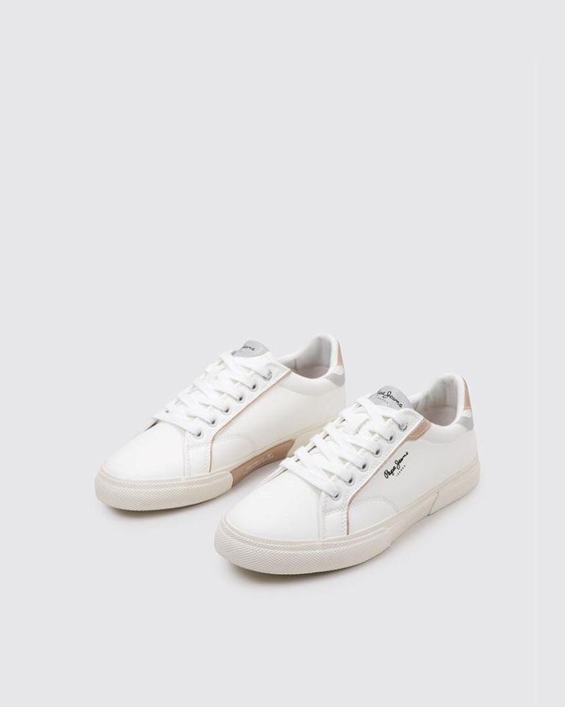  Zapatillas Bajas Mujer PEPE JEANS Blanco PLS31560 KENTON MIX W