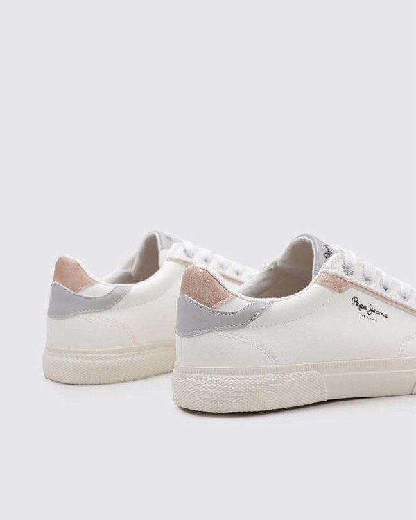  Zapatillas Bajas Mujer PEPE JEANS Blanco PLS31560 KENTON MIX W