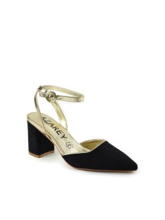 Azarey sandalias de tacón negras, elegantes y clásicas