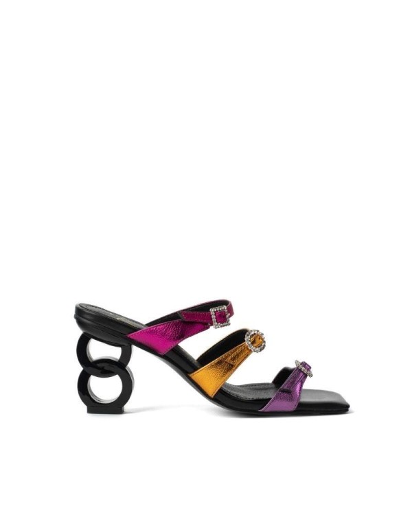 RockAway sandalias de tacón multicolor, únicas y vibrantes