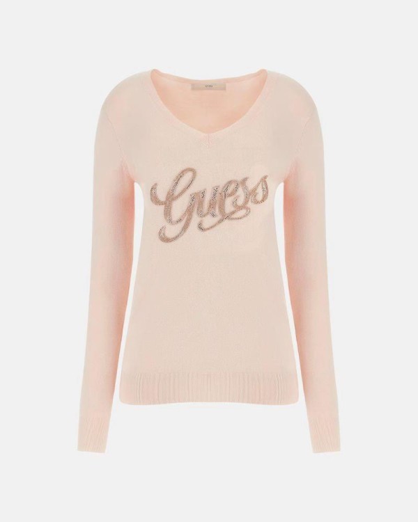 T-shirt manga comprida Mulher GUESS Rosa W4GR25 Z2NQ2